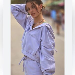ANTHROPOLOGIE Daily Practice Lilac Women's Pullover Hoodie